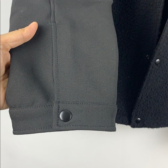 VINCE Wool Blend Jacket Black Snap Button - Picture 8 of 11